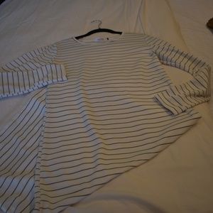 Sign Here Vinyl boutique b&w stripe midi dress